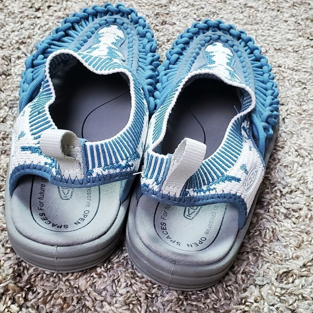 Keen Blue & White Slide on Shoes - Picture 3 of 7